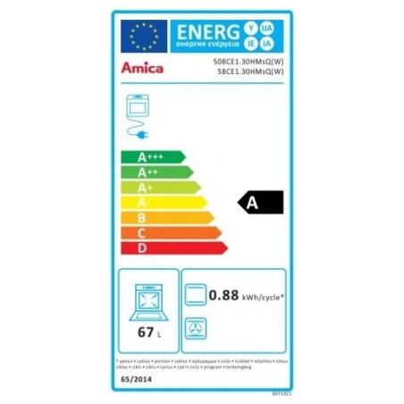 Amica Ceramic cooker 58CE1.30HMSQW