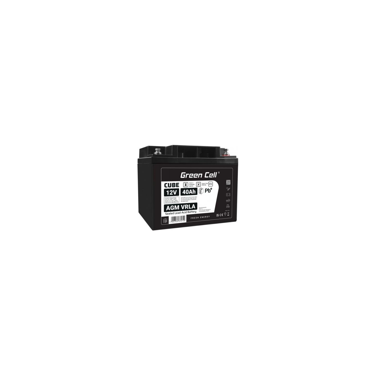 Green Cell Battery AGM VRLA 12V 40Ah IP54