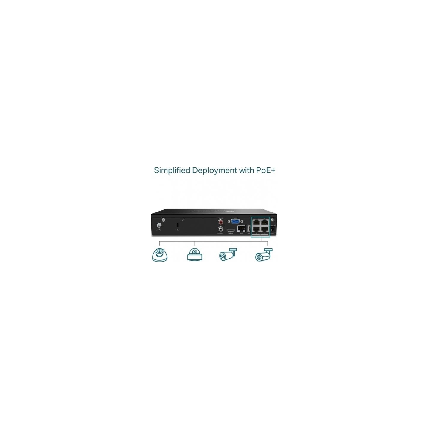 Tp-Link Video Recorder VIGI NVR1004H-4P 4 Channels