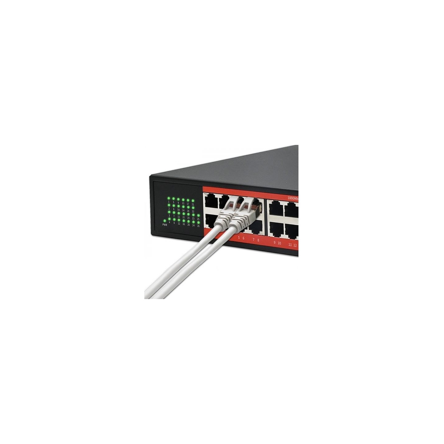 Qoltec Gigabit Ethernet SWITCH PoE 24xRJ45 2xSFP