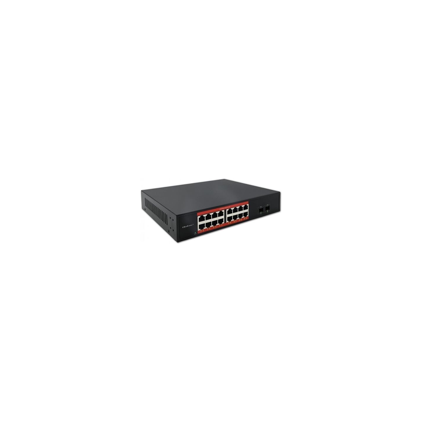 Qoltec Gigabit Ethernet SWITCH PoE 16xRJ45 2xSFP