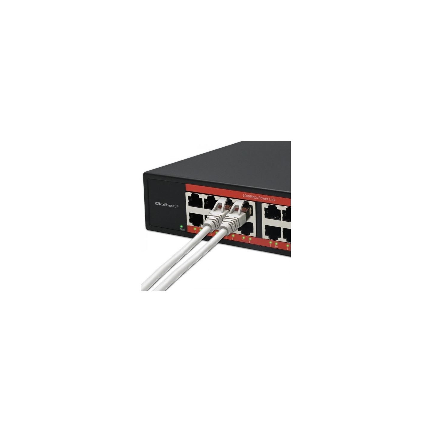 Qoltec Gigabit Ethernet SWITCH PoE 16xRJ45 2xSFP