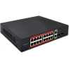 Qoltec Gigabit Ethernet SWITCH PoE 16xRJ45 2xRJ45 2xSF