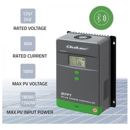 Qoltec Solar charge controller MPPT 60A 12V24V LCD