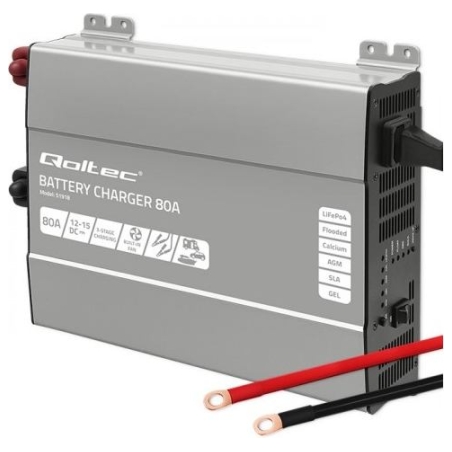 Qoltec Charger for LiFePO4 AGM GEL SLA batteries 80A
