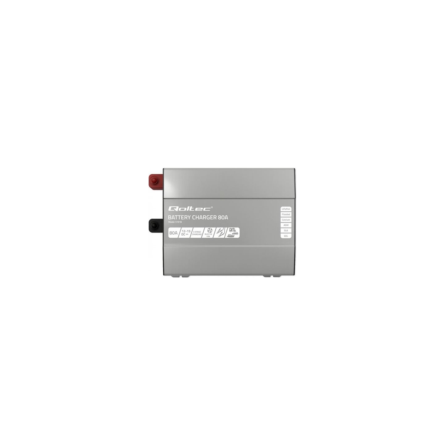 Qoltec Charger for LiFePO4 AGM GEL SLA batteries 80A