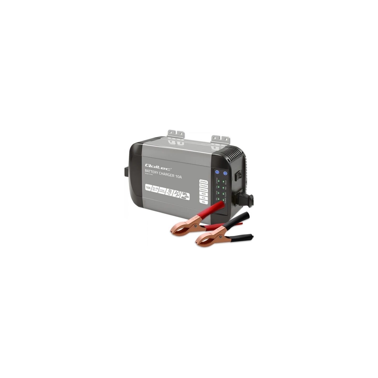 Qoltec Charger for LiFePO4 AGM GEL SLA batteries 10A