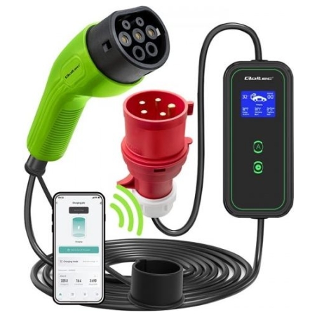 Qoltec Mobile EV charger with adjustable 2in1