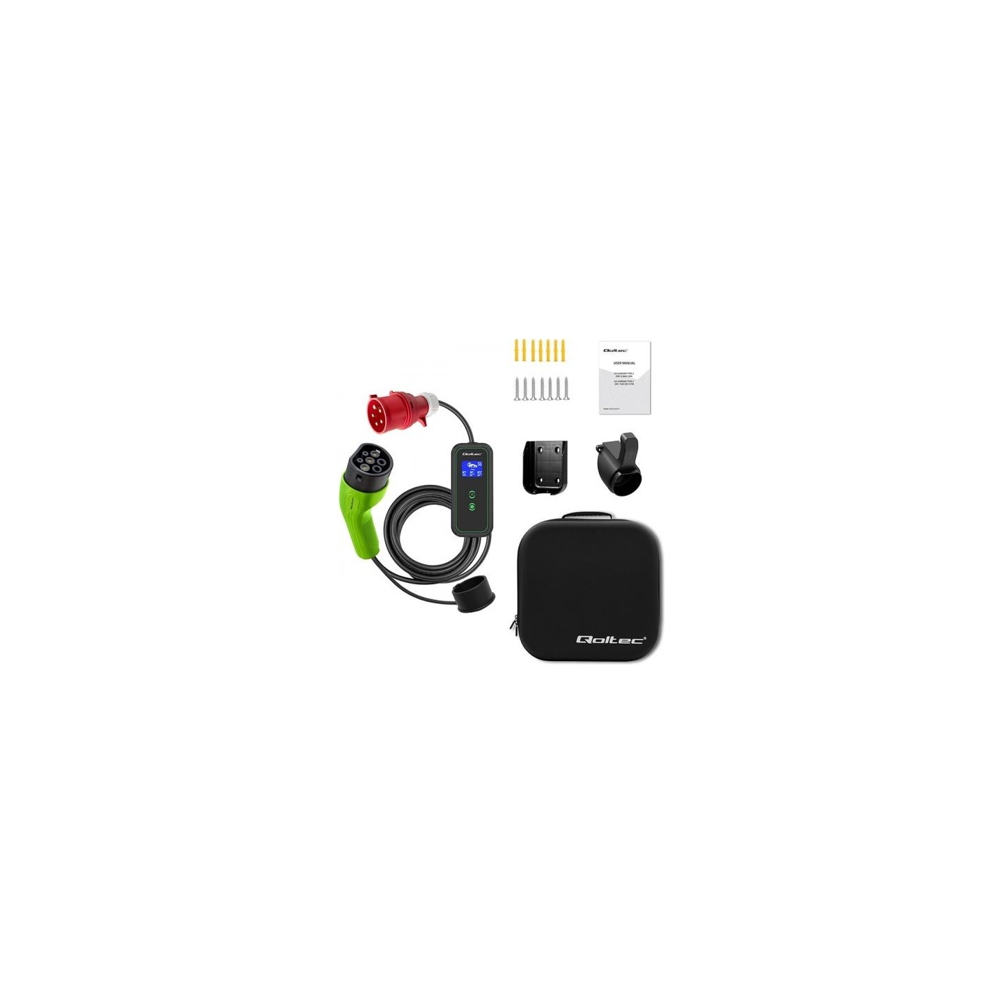 Qoltec Mobile EV charger with adjustable 2in1
