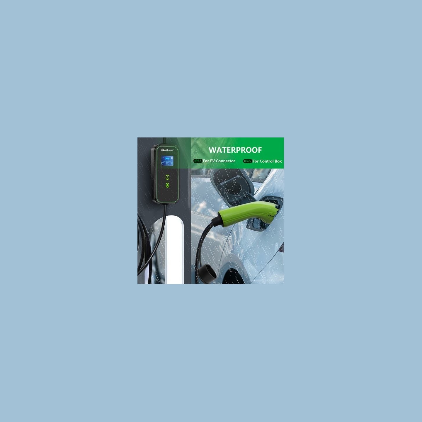 Qoltec Mobile EV charger with adjustable 2in1