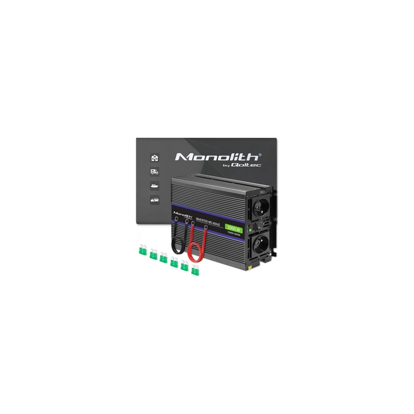 Qoltec Voltage converter 1500W,3000W MS Wave