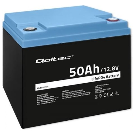 Qoltec 53704 LiFePO4 battery / 50Ah