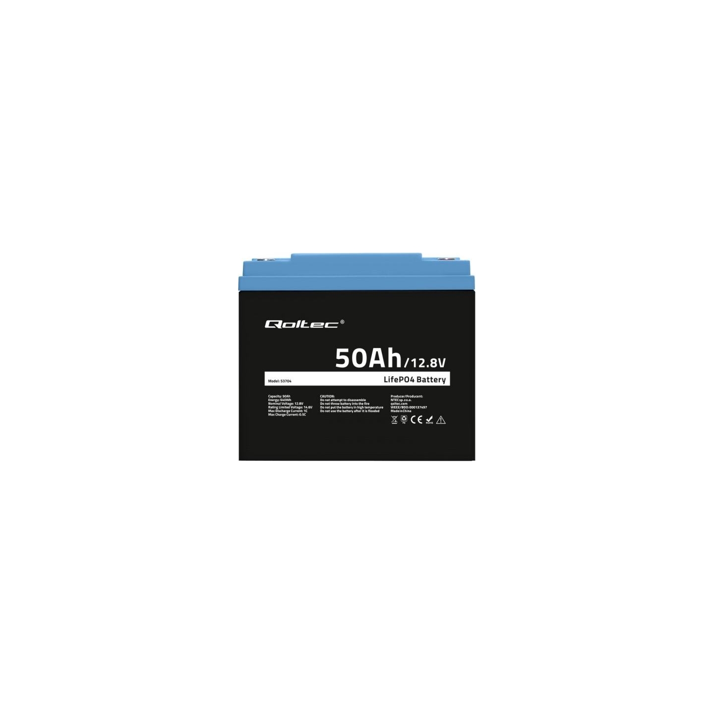 Qoltec 53704 LiFePO4 battery / 50Ah