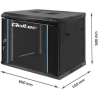 Qoltec RACK cabinet 19inches,9U, 600 x 500 x 450