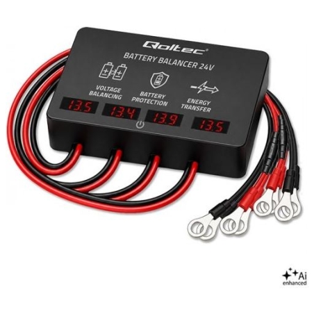 Qoltec Voltage balancer for 48V batteries 4x12V 10A LED