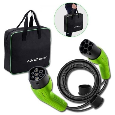 Qoltec EV cable type2 for car charging 400V 11kW 16A