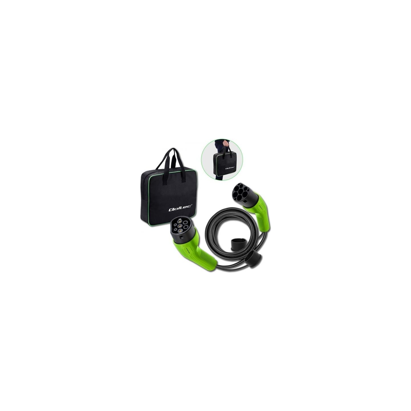 Qoltec EV cable type2 for car charging 400V 11kW 16A