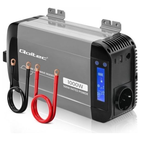 Qoltec Pure sine wave inverter 12V to 230V 500W 1000W