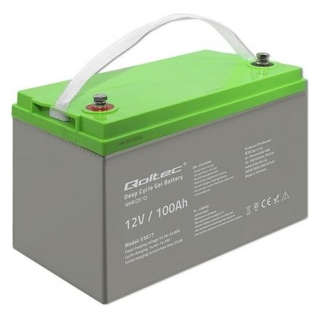 Qoltec Deep Cycle gel battery 12V, 100Ah