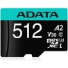 A-Data Memory card microSD Premier Pro 512 GB UHS1 U3 V30 A2 + adapter