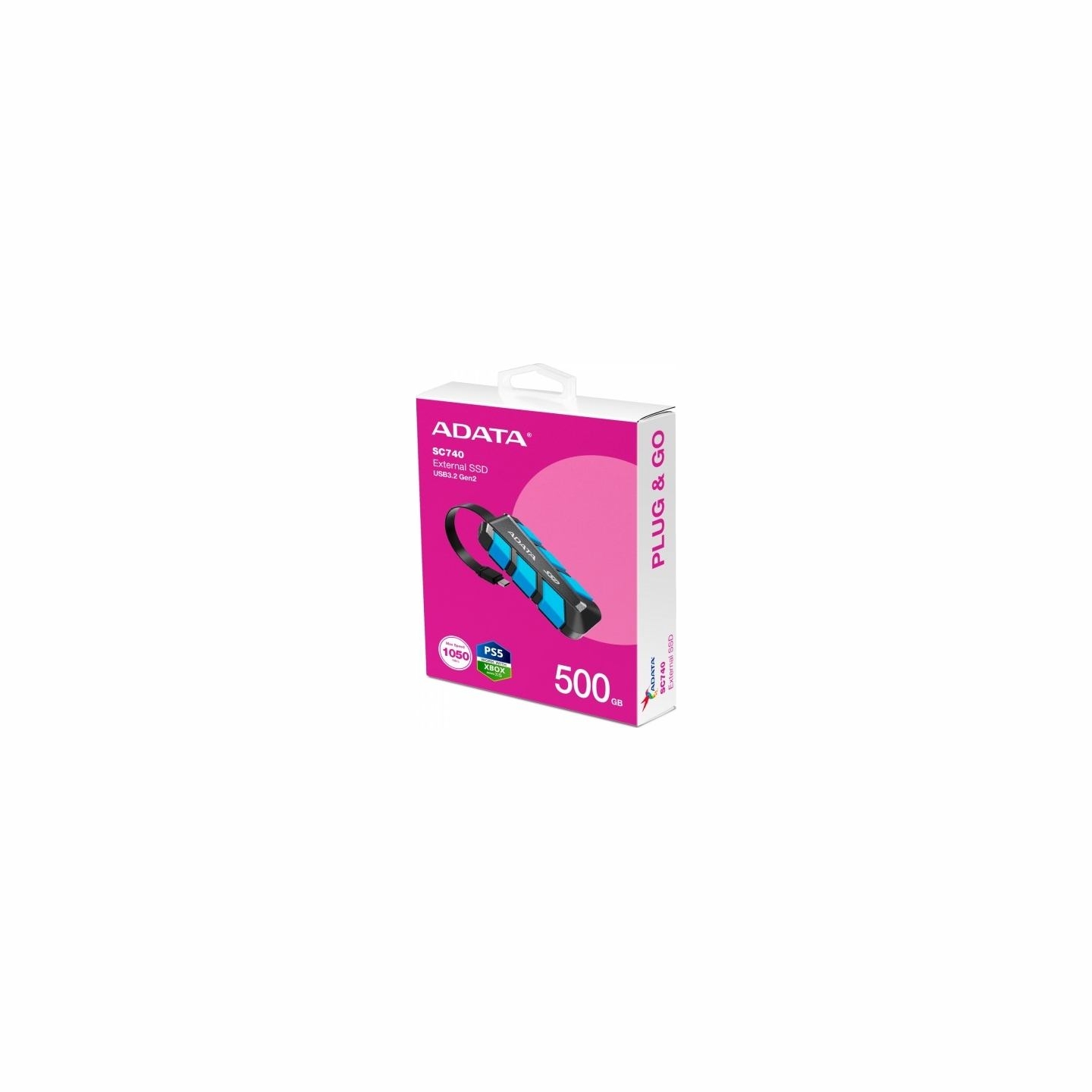 A-Data External SSD SC740 500G U3.2C 1050/1000 MB/s blue