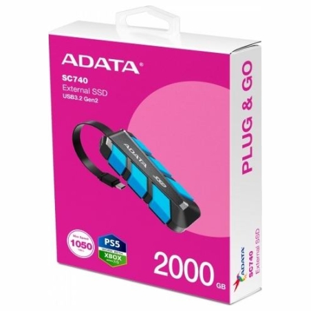 A-Data External SSD SC740 2TB U3.2C 1050/1000 MB/s blue