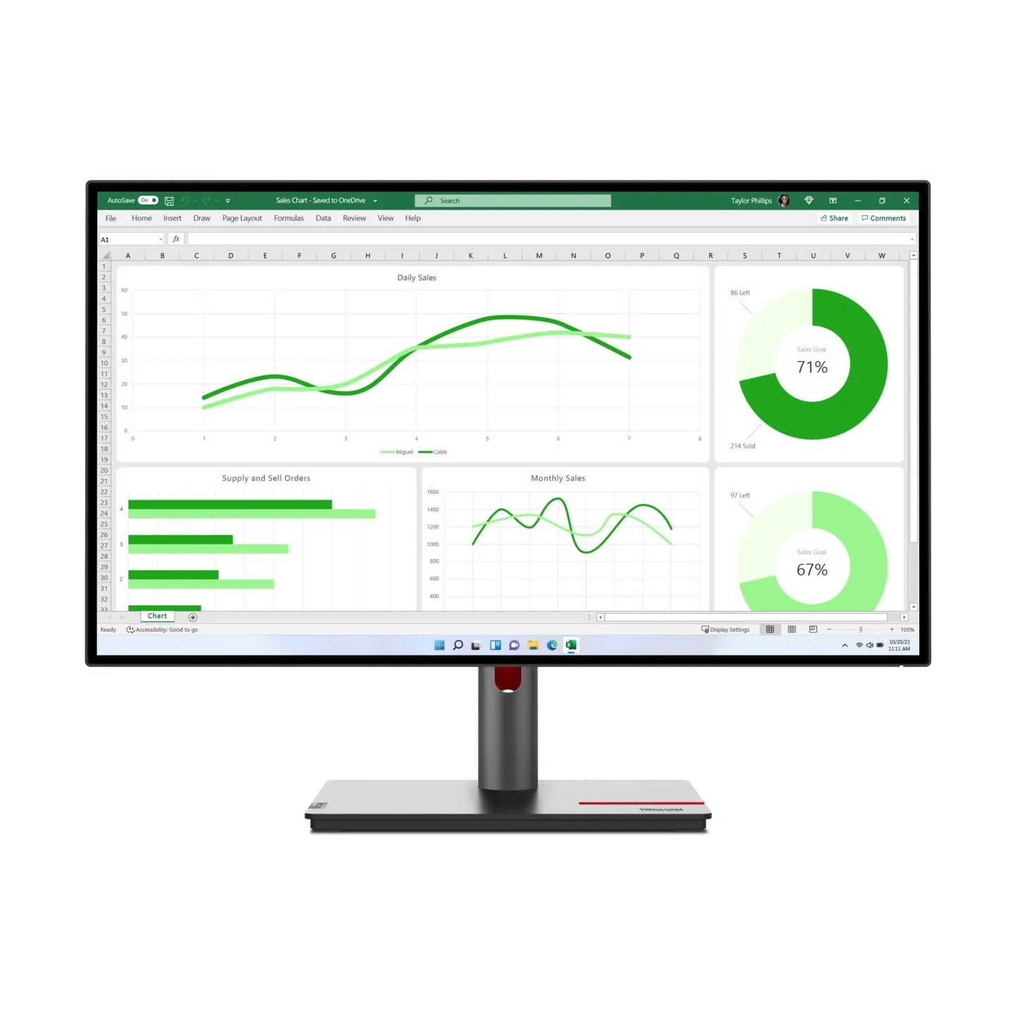 Lenovo 68.6cm (27") 2560 x 1440 W-LED IPS, 16:9, 350cd/m², 1.073B, 6ms, 178°/178°, 1000:1 / 63A2GAT1EU
