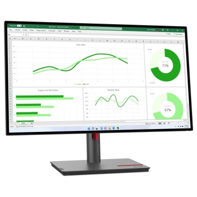 Lenovo 68.6cm (27") 2560 x 1440 W-LED IPS, 16:9, 350cd/m², 1.073B, 6ms, 178°/178°, 1000:1 / 63A2GAT1EU