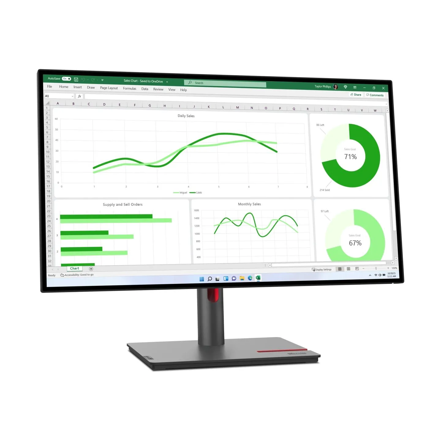 Lenovo 68.6cm (27") 2560 x 1440 W-LED IPS, 16:9, 350cd/m², 1.073B, 6ms, 178°/178°, 1000:1 / 63A2GAT1EU