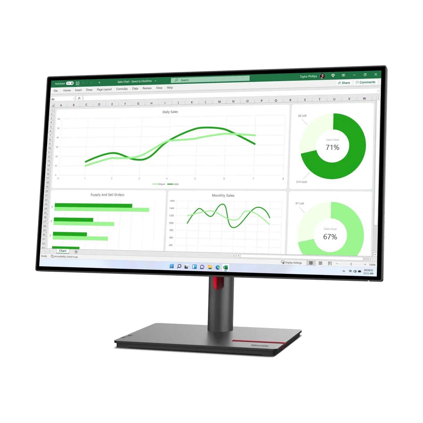 Lenovo 68.6cm (27") 2560 x 1440 W-LED IPS, 16:9, 350cd/m², 1.073B, 6ms, 178°/178°, 1000:1 / 63A2GAT1EU