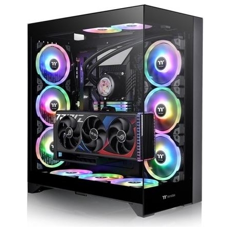 Thermaltake PC case CTE E600 MX Tempered Glass, glass side - black