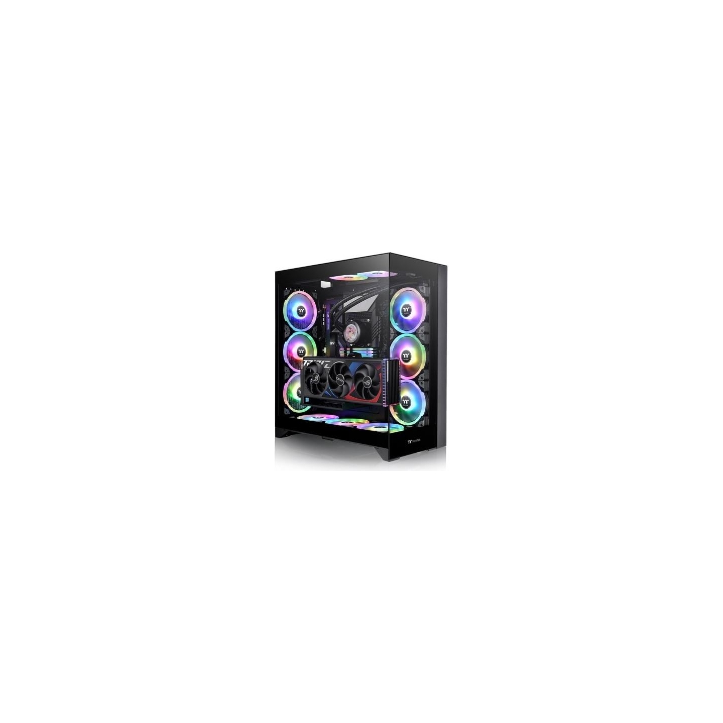 Thermaltake PC case CTE E600 MX Tempered Glass, glass side - black