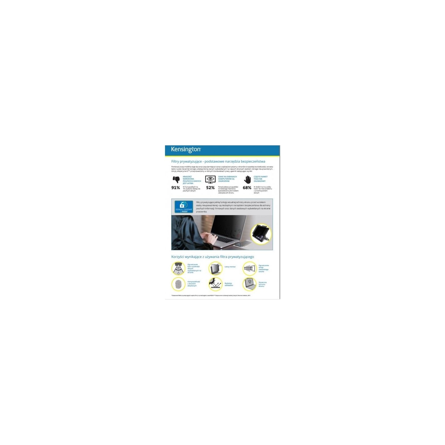 Kensington Privacy Screen 27 inch. 16:9