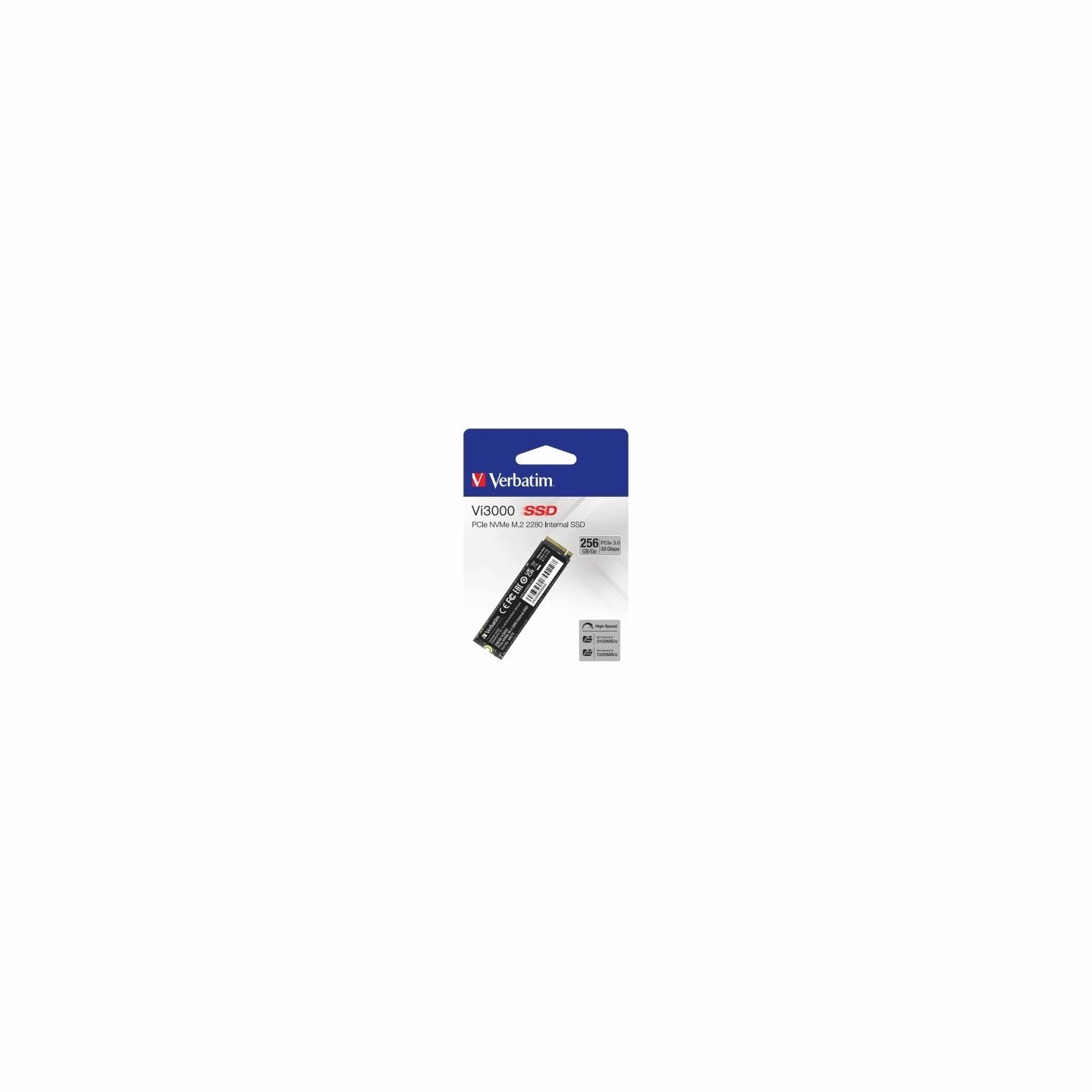 Verbatim Vi3000 PCIe NVM M.2 SSD 256 GB 3100/1300MB/s
