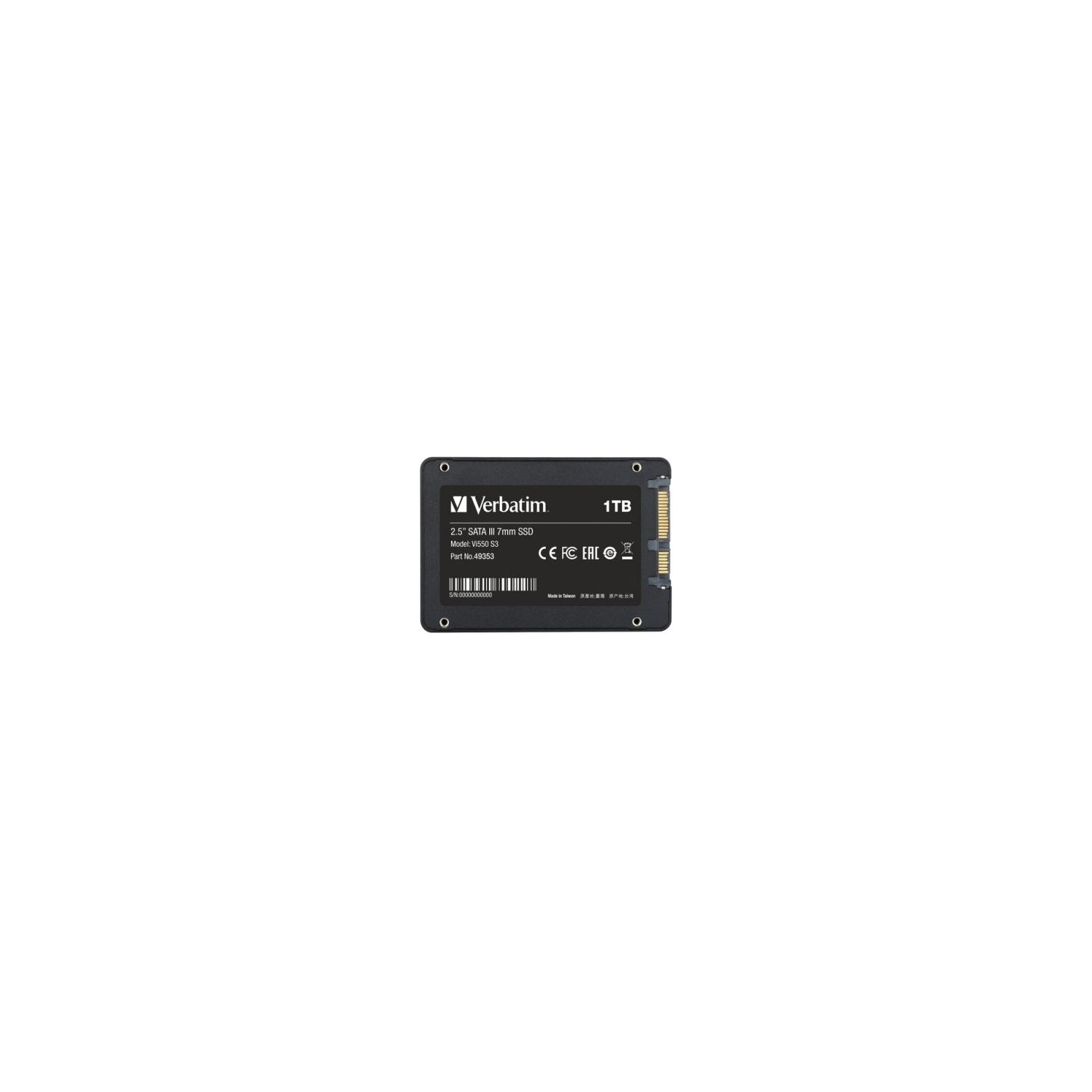 Verbatim SSD Internal Drive 1TB SATA III black