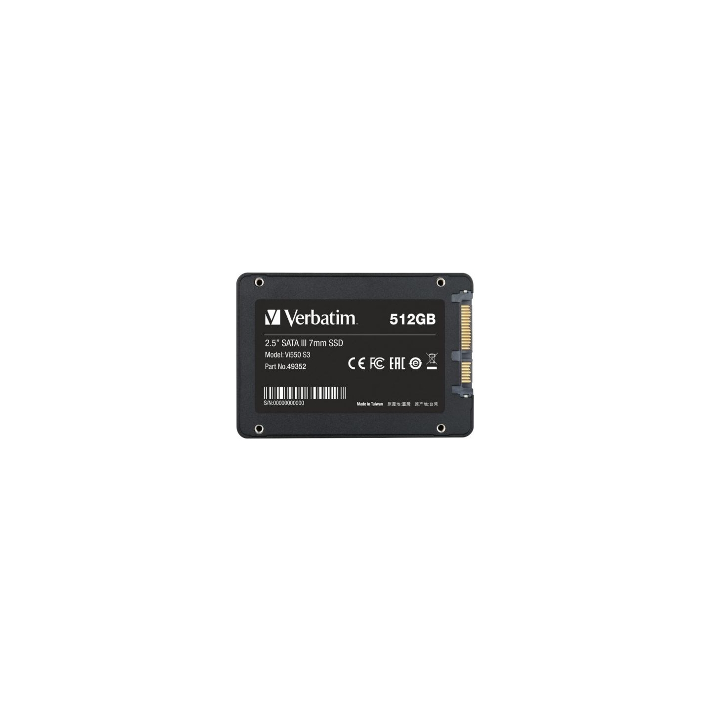 Verbatim SSD Internal 512GB 2,5inch. VI550 S3