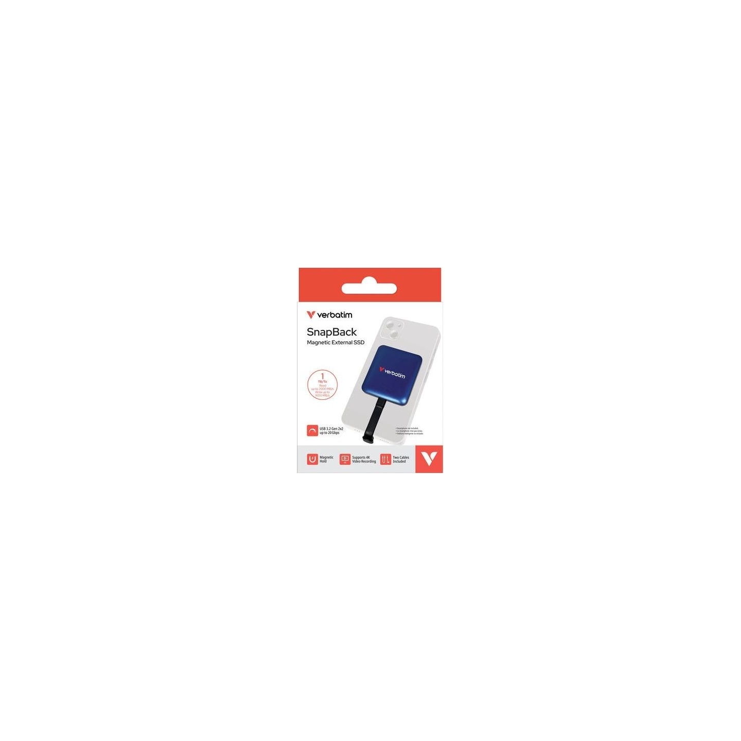 Verbatim SnapBack Magnetic SSD Blue MagSave 1TB