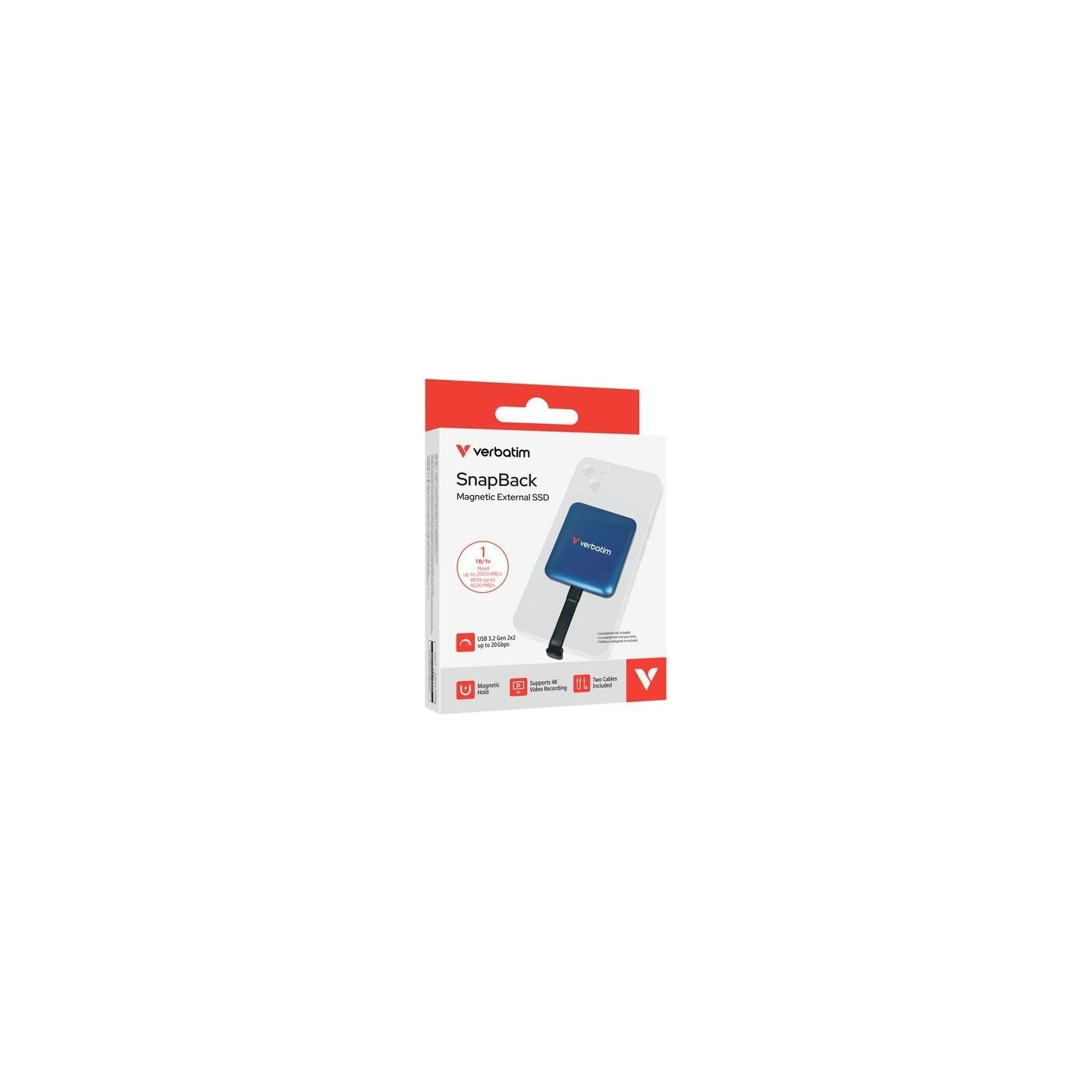 Verbatim SnapBack Magnetic SSD Blue MagSave 1TB