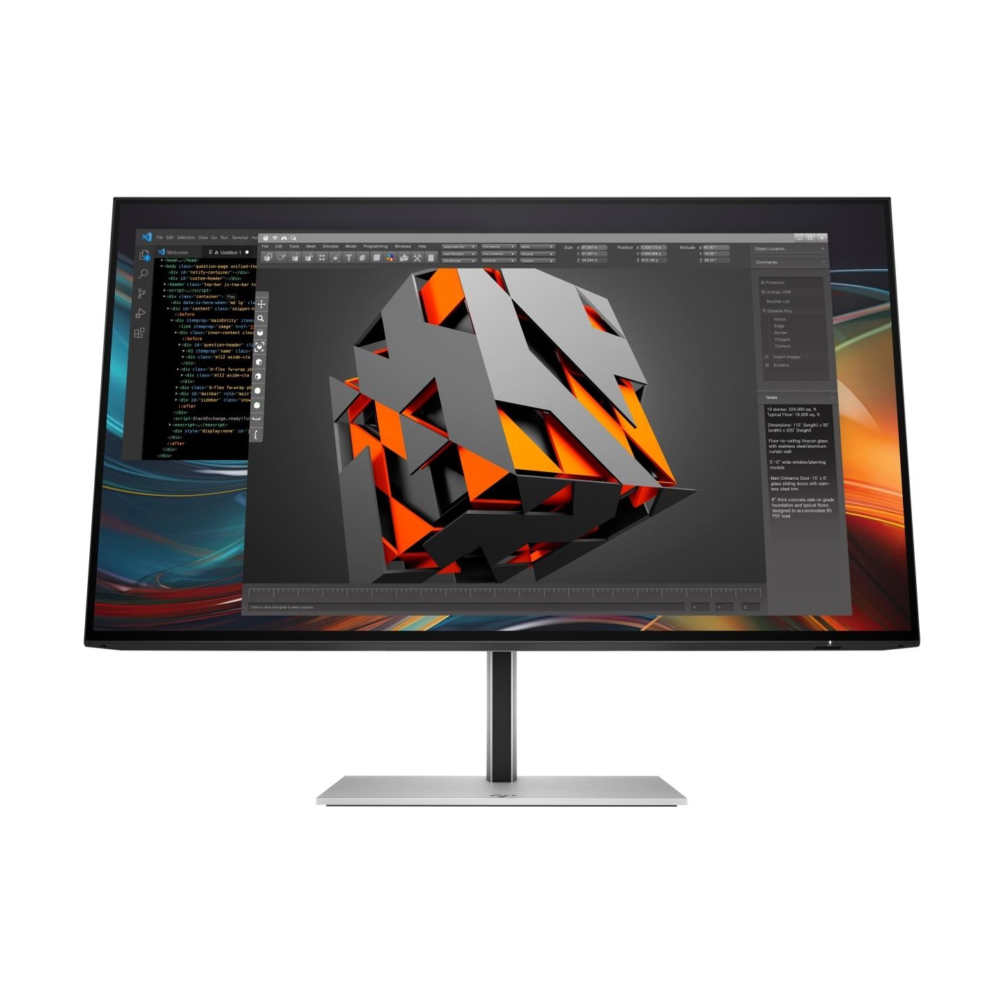 HP 724pf Series 7 Pro FHD Monitor - 23.8" 1920x1080 FHD 300-nit 100Hz AG, IPS, HDMI/DisplayPort Daisy-Chain, 4x USB-A, height ad
