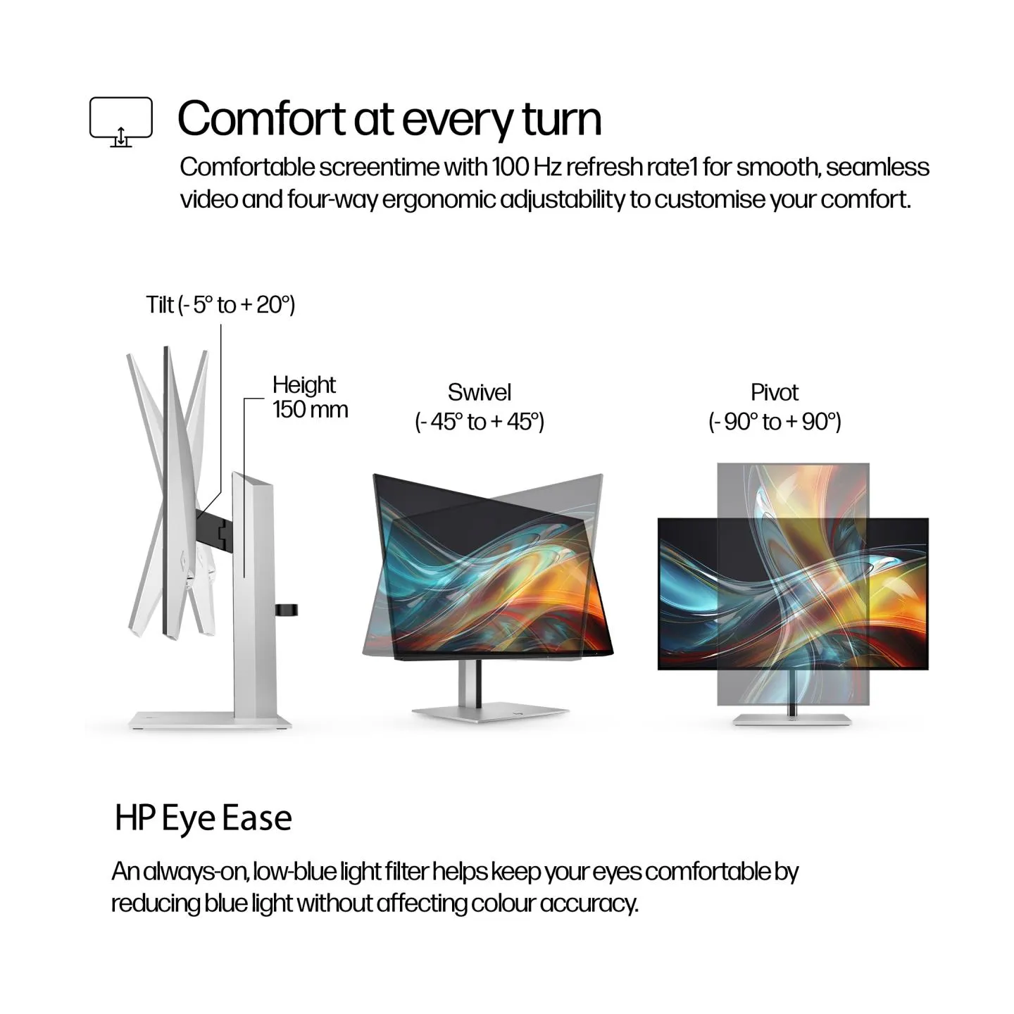 HP 724pf Series 7 Pro FHD Monitor - 23.8" 1920x1080 FHD 300-nit 100Hz AG, IPS, HDMI/DisplayPort Daisy-Chain, 4x USB-A, height ad