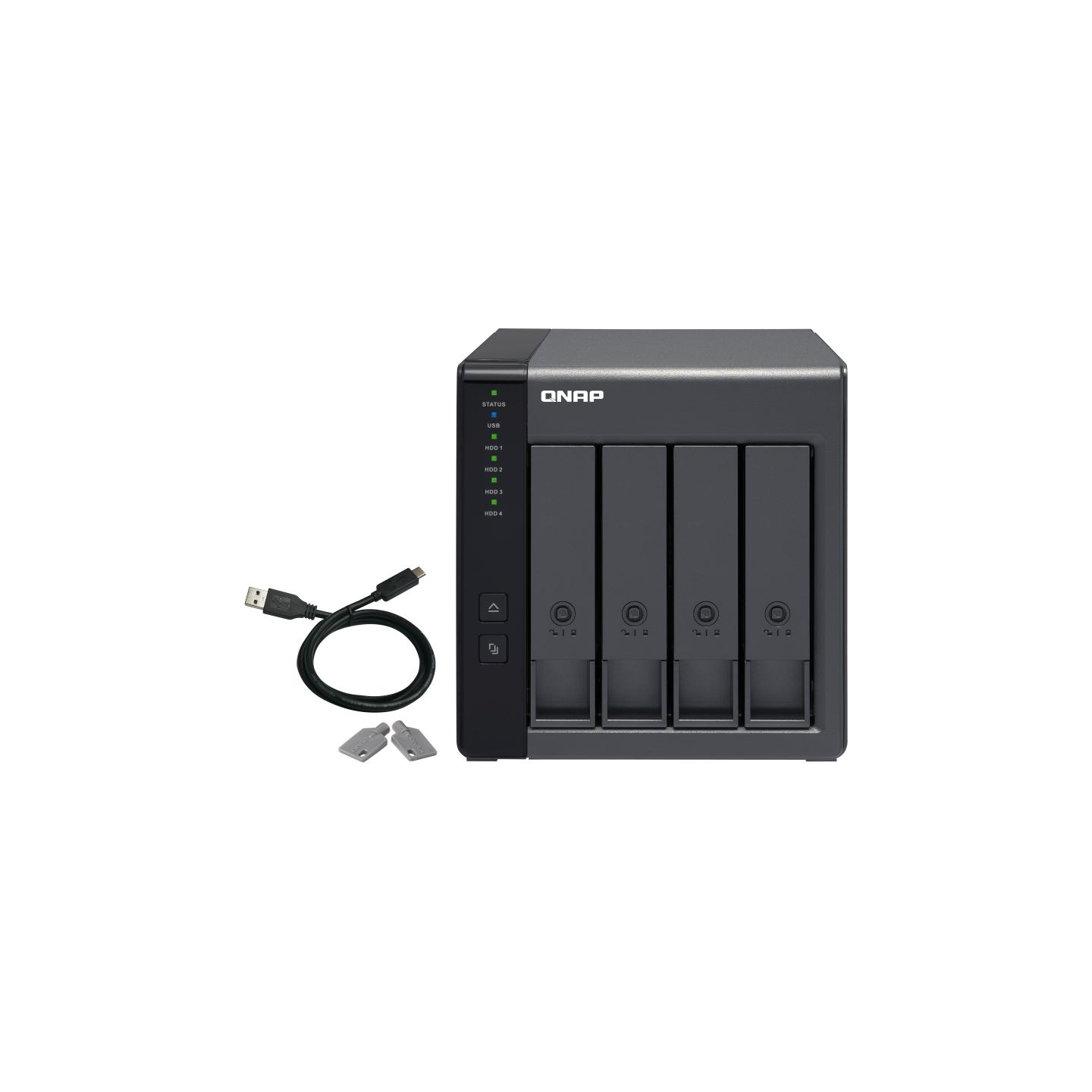 Qnap | 4-Bay | TR-004 | Up to 4 HDD/SSD Hot-Swap | Micro processor with hardware RAID