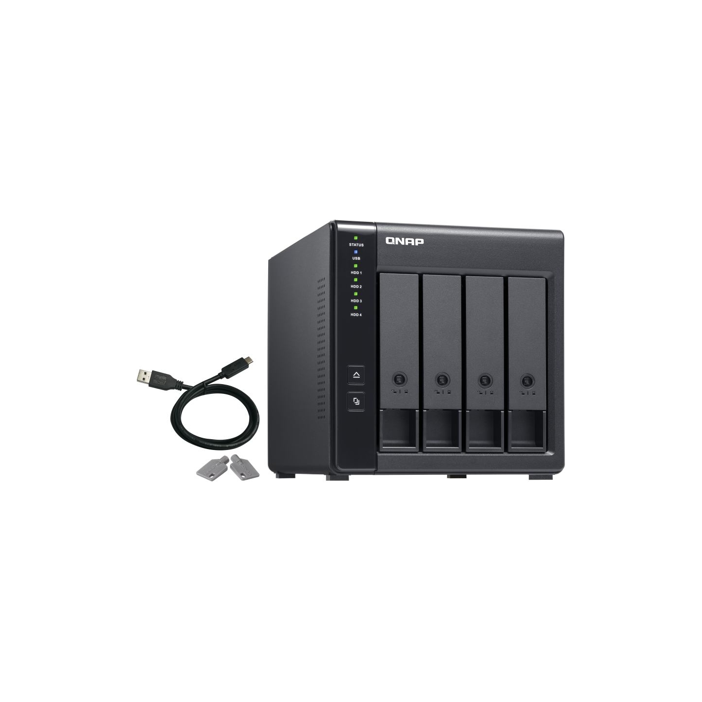 Qnap | 4-Bay | TR-004 | Up to 4 HDD/SSD Hot-Swap | Micro processor with hardware RAID