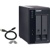Qnap 2 Bay USB Type-C Direct Attached Storage with Hardware RAID | TR-002 | Micro | 6 GB | Black