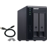Qnap 2 Bay USB Type-C Direct Attached Storage with Hardware RAID | TR-002 | Micro | 6 GB | Black