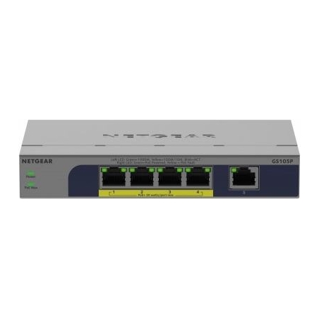 Netgear Unmanaged PoE/PoE+ Switches 5 ports Gigabit Ethernet