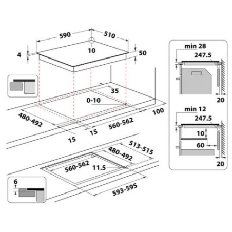 Whirlpool WLB6860NES Induction Hob