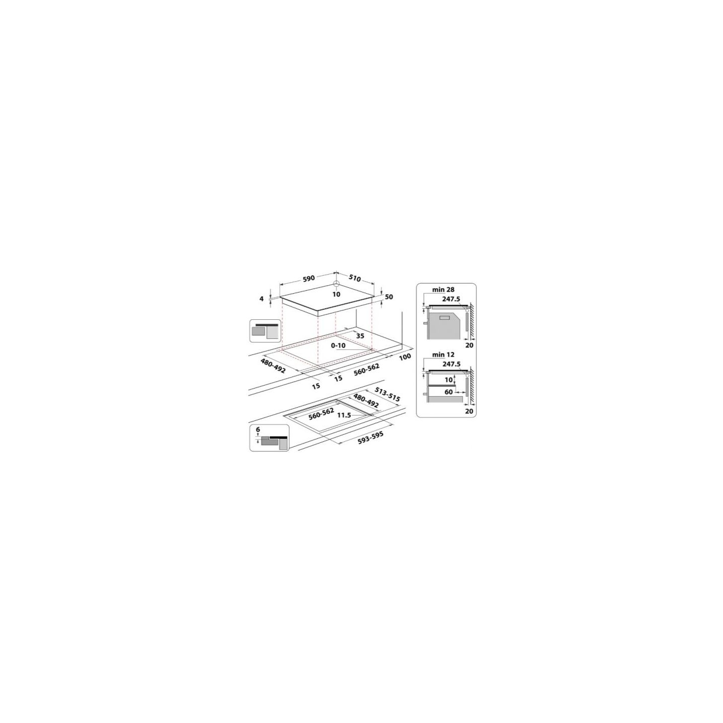 Whirlpool WLB6860NES Induction Hob