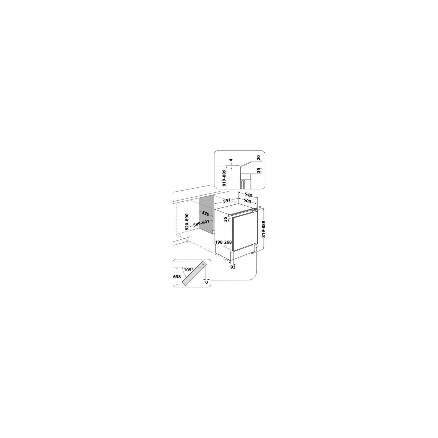 Whirlpool Fridge-freezer WBUF011