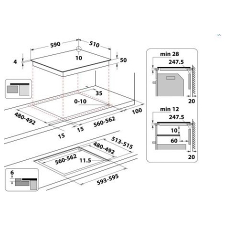 Whirlpool WLB3360NE Induction Hob