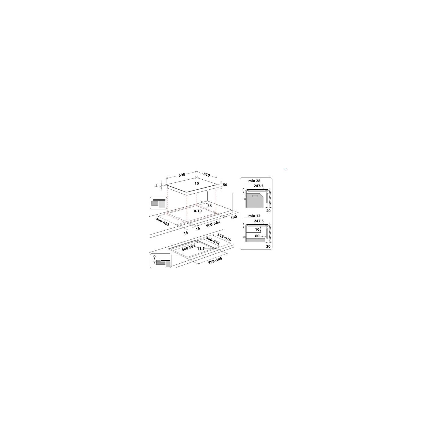 Whirlpool WLB3360NE Induction Hob